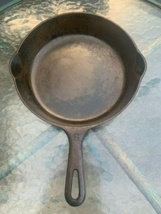 Antique Griswold Cast Iron Skillet Frying Pan 6 L@@k 8 Inches 699