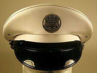 Us Air Force Air Security Police White Service Dress Uniform Hat Cap 7 7/8 63