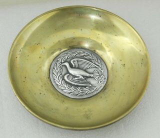 Vintage Ilias Lalaounis Greece 900 Silver And Brass Tray