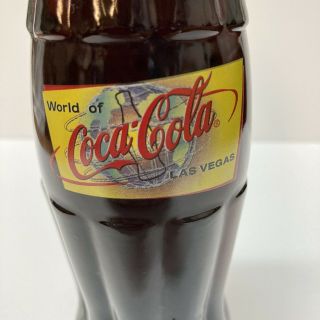 2003 World Of Coca - Cola Las Vegas Coke Classic Glass Bottle Full 8 Fl Oz