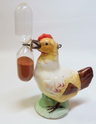 Vintage Hen Chicken Rooster Figural Egg Timer - Germany