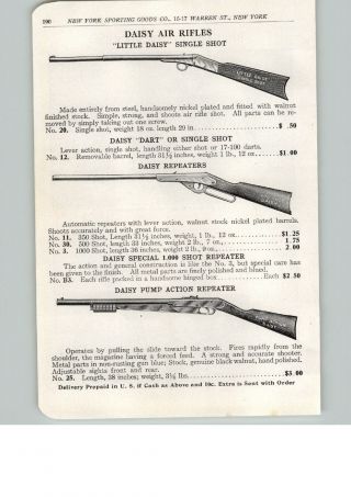 1915 Paper Ad 3 Pg Quackenbush Air Rifle Daisy Benjamin Air Rifle Bb Gun Dart