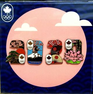 2020 Tokyo Olympic Team Canada Coc Noc 4 Pin Set Limited