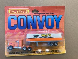 Vintage Matchbox Convoy Cy5 Peterbilt Conventional Covered Truck Walt’s Produce