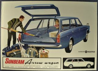 1967 - 1968 Sunbeam Arrow Wagon Sales Brochure Folder Canadian