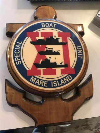 Us Navy Mare Island Naval Complex Special Boat Unit Plaque Memerabilia Display