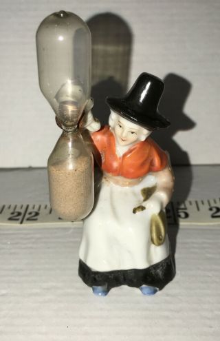 Vintage Dutch Mother Goose? Egg Timer Germany Hourglass Marked Foreign