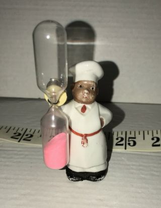 Vintage Black African American Chef Egg Timer Germany Hourglass Marked 6465
