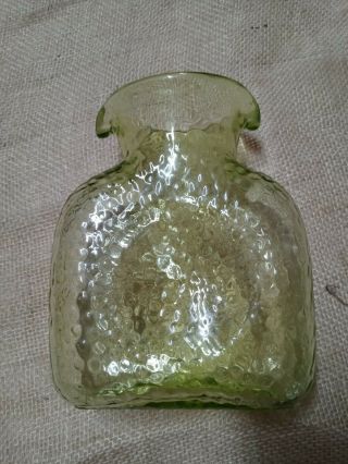 Glass Water Pitcher Double Spout Green