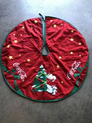 Vintage Coca Cola Christmas Tree Skirt