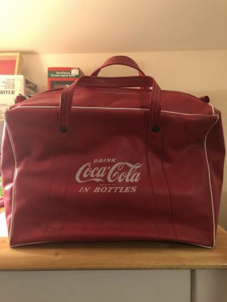Vintage Collectible Cocacola In Bottles Insulated Cooler Vinyl Bag Classic A3