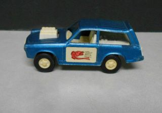 Vintage Diecast Tootsie Toy Vega Metallic Blue Chevy Sport Ranch Station - Wagon