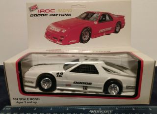 1990 1:24 Scale Iroc Racing Dodge Daytona White Model Car