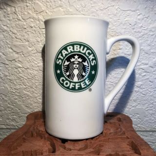 Starbucks 2006 Mermaid Siren Logo White Green Black Tall 12 Oz Mug