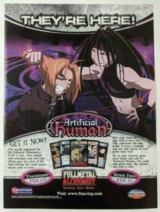 Fullmetal Alchemist Tcg Artificial Human Print Ad Game Poster Art Promo Official