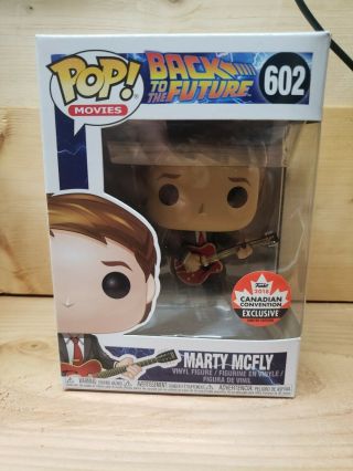 Funko Pop Marty Mcfly With Guitar Exclsuive Rare Canadian Convention 2018