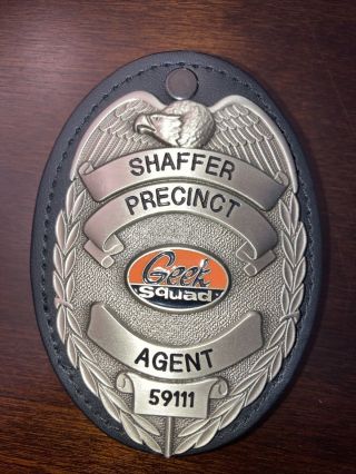 Geek Squad Agent Badge And Tin One Of A Kind Check It Out