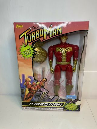 Talking Turbo Man Action Figure Funko 13.  5” Walmart Exclusive