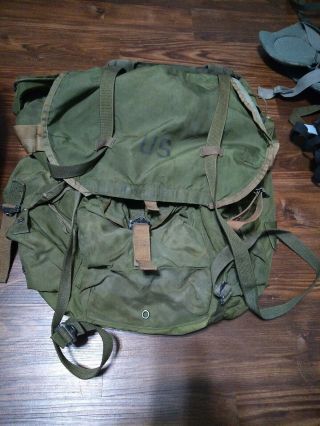 Lg Alice Ruck Sack Field Combat Back Pack Usgi Pack Od Olive Drab Lc - 1