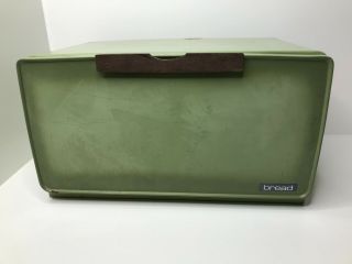 Vintage Breadbox Lincoln Beautyware Aluminum Avocado Green