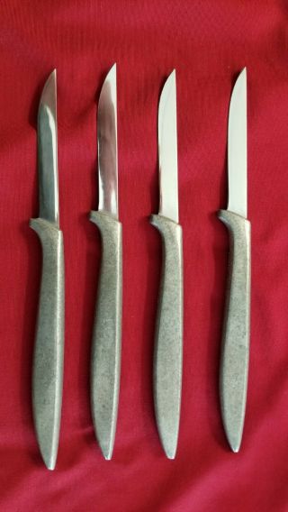 Vintage Gerber Miming Stainless Steel Steak Knife Knives 8 3/4 " Set Of 4