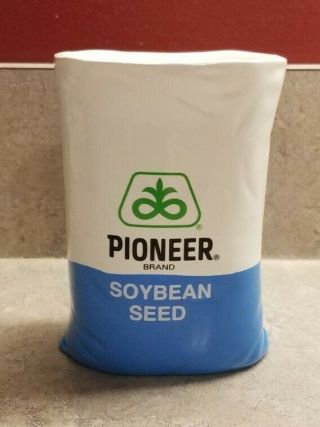 Pioneer Brand 4.  25 " Soybean Seed Promo Ceramic Seed Bag Sack Pen Pencil Holder