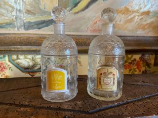 Vintage French Eau De Cologne & Eau De Toilette Guerlain Bottles Paris 8.  5 Oz
