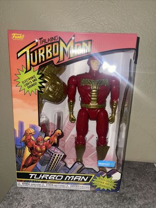 Talking Turbo Man Action Figure Funko 13.  5” Walmart Exclusive 2021 In Hand