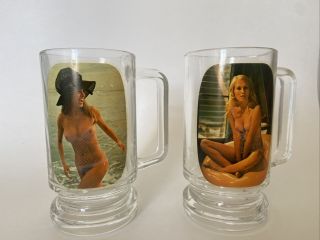 Vintage Nude Sip N Strip Set Of 2 Libbey Brand 1970 