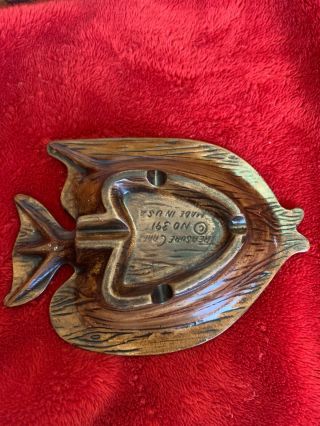 Vintage Treasure Craft Fish Shaped Chip And Dip Tray With Side Bowl/Dish 390/391 3
