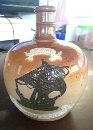 Royal Doulton Special Highland Lambeth Galleon Ship Stoneware Whiskey Jug 4818