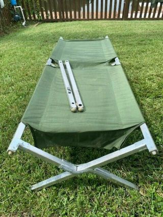 US MILITARY ISSUE ARMY GI Aluminum Frame Folding Cot 2