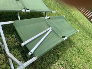 US MILITARY ISSUE ARMY GI Aluminum Frame Folding Cot 3
