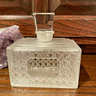 Vtg 1950s Christian Dior Miss Dior - Diorama Frosted Crystal Glass Perfume Bottle