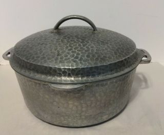 Wagner Ware Sidney O Hammered Aluminum Round Dutch Oven With Lid 3248