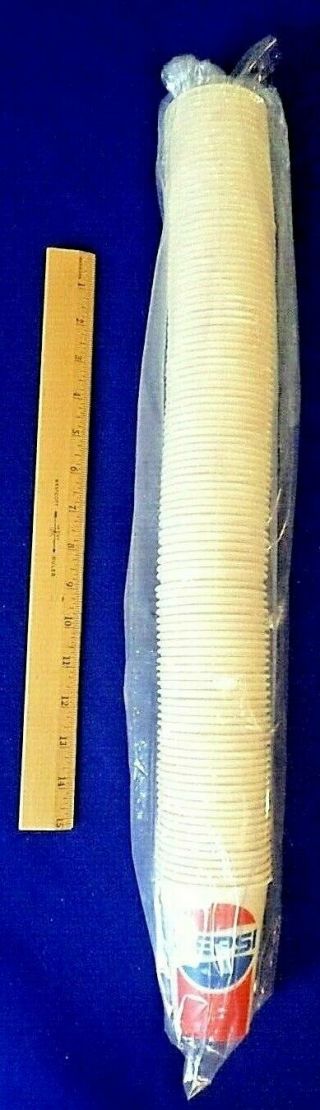 Vintage Pepsi Cola 7 Ounce Wax Paper Cups Sleeve Of 100 Cups
