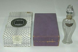 Vintage Guerlain Shalimar Perfume Bottle Rosebud & Boxes 1/2 Oz Open/empty 1960s