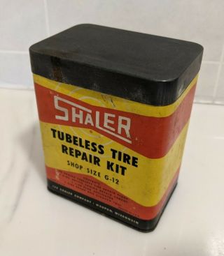 Vintage Shaler Tube Repair Kit Shop Size G - 12 Cement Probe Cleaner Tool 7 Plugs