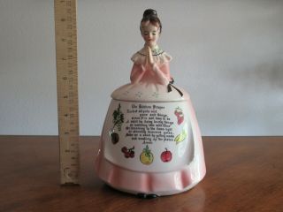 Read Enesco Mother In The Kitchen Prayer Girl Lady Cookie Canister Jar Containe