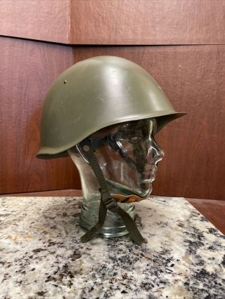Vintage Czech Army Military M53 Steel Combat Helmet Cold War