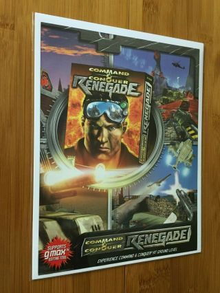 Command & and Conquer Renegade PC 2001 Vintage Print Ad/Poster Official Art Rare 3