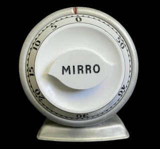 Lux Mirro Kitchen Timer Atomic 1950s Robertshaw 60 Minute Vtg Mid - Century Retro