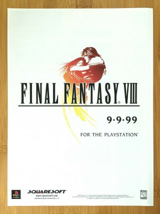 Final Fantasy Viii 8 Ps1 Playstation 1 Game Print Ad/poster Official Promo Art
