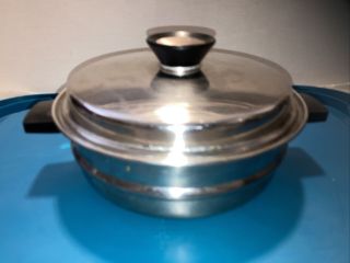 Vintage Duncan Hines Stainless Steel Cookware 8.  5 " Stock Pot W/ Lid 6 Quart