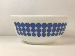 Vintage Pyrex Blue Polka Dot 403 Nesting Mixing Bowl 2.  5 2 1/2 Qt MCM Kitchen 3