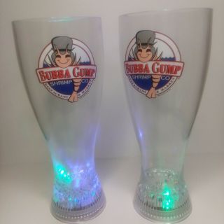 Bubba Gump Shrimp Co.  Flashing Light Up Pilsner Glass Plastic Beer Cup Universal