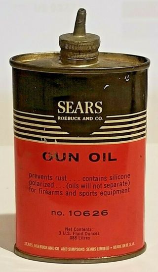 Lead Top Sears Jc Higgins Gun Oil Household Handy Oiler Oil Can 3 Oz