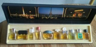 Vintage Les Meilleurs Parfums De Paris Mini Perfume Bottle Set Of 10/box Yy