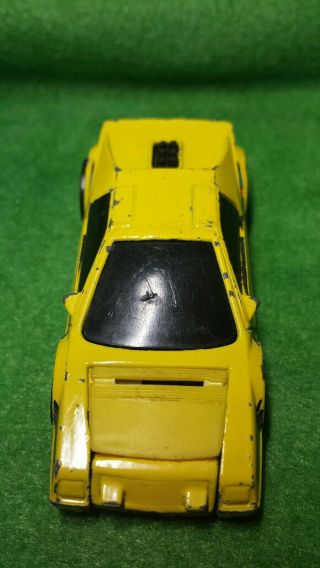 Vintage 1985 Hot Wheels Crack - Ups BASHER Yellow Cruiser Hong Kong Die - cast Car 3