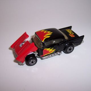 “matchbox” Superfast Sf - 4 1957 Chevy Black With Flames Near